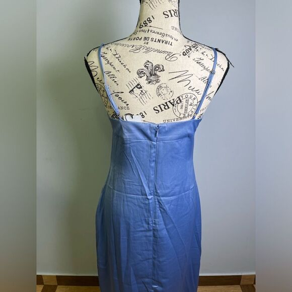 WeWoreWhat Cowl Midi Dress in Slate Blue NWT Size. 4 - Picture 7 of 10